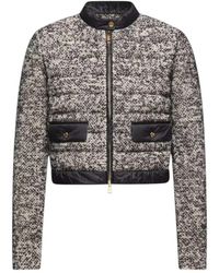 Moncler - Jassen ,Zwart ,Wol Wollen En Alpaca-Mix Gewatteerd Vest Met Ritssluiting - Lyst