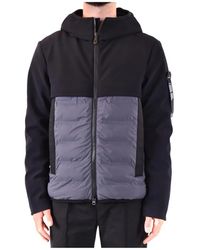 Peuterey - Schwarzer Kapuzen-Zip-Up-Blazer Mit Taschen - Lyst
