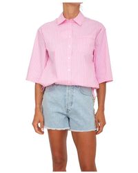Liu Jo - Gestreepte Blouse Met Borstzak - Lyst