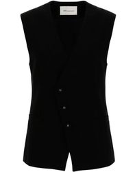 Ami Paris - Wollen Gilet Met Riem - Lyst