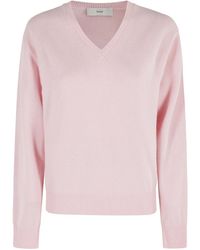 DUNST - Melange Grauer V-Ausschnitt Kaschmir Pullover - Lyst