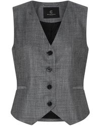 Bruuns Bazaar - Jassen ,Grijs ,Leer Kura Bbbielle Waistcoat - Lyst