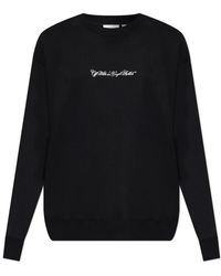 Off-White c/o Virgil Abloh - Hoodies & Sweatvesten ,Zwart ,Katoen Sweatshirt Met Geborduurd Logo - Lyst