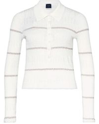 Pinko - Tops ,Wit ,Katoen Gestanste Katoen Zijde Polo Set - Lyst