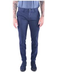 Re-hash - Broeken ,Blauw ,Leer Tijdloze Elegantie Met Mucha Chino Broek - Lyst