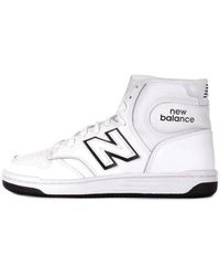 New Balance - Sneakers logo con suola in gomma e tomaia in pelle - Lyst
