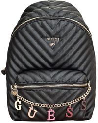 Guess - Tassen ,Zwart ,Leer Synthetic Fabric Backpack - Lyst