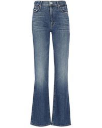 Mother - Blauwe Katoenen Jeans Met Riemlussen - Lyst