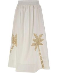 Kaos - Rokken ,Wit ,Katoen Icona Skirt - Lyst