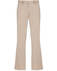 Balmain - Geplooide Katoenen Gabardine Broek - Lyst