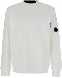 C.P. Company - Weißer Crewneck-Sweatshirt - Lyst
