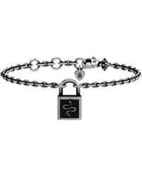 John Richmond - Bracciale lucchetto serpente - Lyst