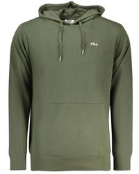 Fila - Hoodies & Sweatvesten ,Groen ,Katoen Lumezzane Hooded Sweatshirt - Lyst