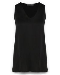 Elena Miro - Tops ,Zwart ,Satijn Viscose Satin Top - Lyst