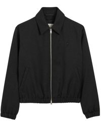 Ami Paris - Jassen ,Zwart ,Katoen De Coeur Padded Zipped Jacket - Lyst