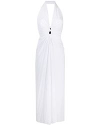 Fisico - Kleedjes ,Wit ,Tule Maxi Tulle Jurk - Lyst