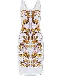 Versace Jeans Couture - Kleid Mit Barocco-Druck - Lyst