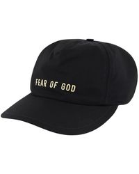 Fear Of God - Accessoires ,Zwart ,Katoen Zwarte Eternal Cap Met Velcro Sluiting - Lyst