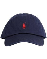 Polo Ralph Lauren - Accessoires ,Blauw ,Katoen Cotton Chino Baseball Cap - Lyst