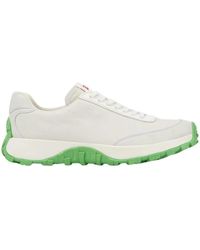 Camper - Sneakers in pelle bianco/verde drift trail - Lyst