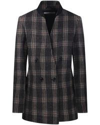 Max Mara - Jassen ,Zwart ,Elmo Check Jacket - Lyst