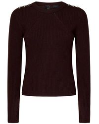 Pinko - Truien & Vesten ,Bruin ,Stijlvolle Sweaters Voor Een Trendy Look - Lyst