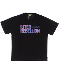 Iuter - Zwarte Tee Korte Mouw T-Shirt - Lyst