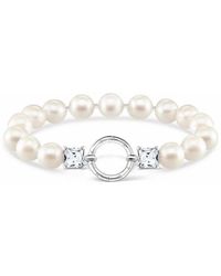Thomas Sabo - Charm-Perlenarmband Weiß, Silber A2072-167-14-L17,5 - Lyst
