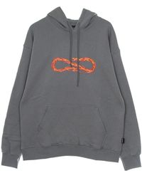 Propaganda - Hoodies & Sweatvesten ,Grijs ,Katoen Flame Hoodie Grijs Sweatshirt Met Lange Mouwen - Lyst