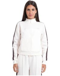 Guess - Hoodies & Sweatvesten ,Wit ,Polyester Zip-Through Sweatshirt - Lyst