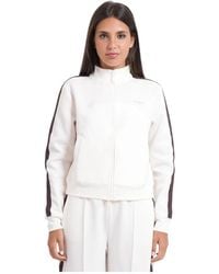 Guess - Hoodies & Sweatvesten ,Wit ,Polyester Zip-Through Sweatshirt - Lyst