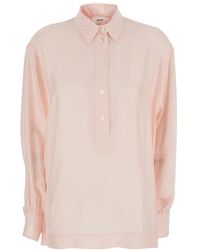 Grifoni - Pointed Collar Long Sleeve Shirt - Lyst