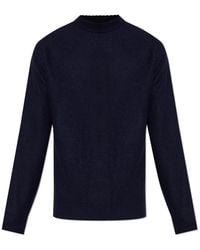 Jil Sander - Truien & Vesten ,Blauw ,Wol Wollen Trui Met Ronde Hals - Lyst