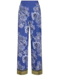 Etro - Elegant Silk Trousers - Lyst