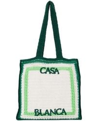 CASABLANCA - Crocheted Cotton Tote Bag - Lyst
