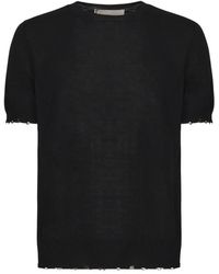 Amaranto - Zwarte Katoenen T-Shirts En Polos - Lyst