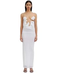 Christopher Esber - Kleedjes ,Wit ,Witte Maxi Jurk Met Golfuitsnijding - Lyst