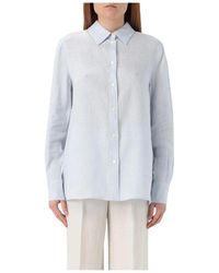 Lardini - Blaue Button-Up Bluse, Raffiniertes Design - Lyst