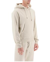 Tom Ford - Regular fit hoodie mit kordelzug-kapuze und kängurutasche - Lyst