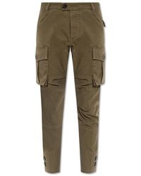 DSquared² - Broeken ,Groen ,Katoen Cargo Broek - Lyst