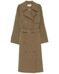 Michael Kors - Jassen ,Groen ,Katoen Oversized Gewassen Katoen En Nylon Trenchcoat - Lyst