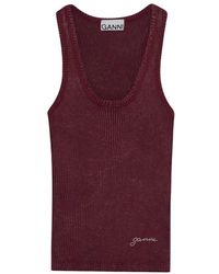 Ganni - Sleeveless Tops - Lyst