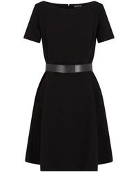 Emporio Armani - Robe En Jersey Ottoman Avec Encolure Bateau Et Ceinture - Lyst