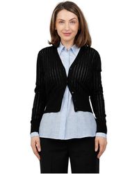Max Mara - Truien & Vesten ,Zwart ,Wol Wollen En Zijden Vest Met Bloemenponsbewerking En Strassdetails - Lyst