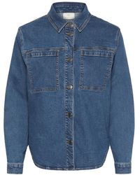 Kaffe - Overhemden ,Blauw ,Denim Denim Overhemd - Lyst