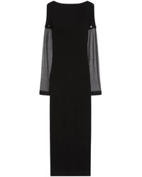 Max Mara - Zwarte Gebreide Jurk - Lyst