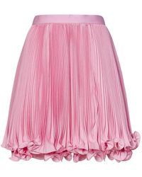 Balmain - Pleated Ruffled Mini Skirt - Lyst