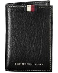 Tommy Hilfiger - Schwarzer leder kartenhalter - Lyst