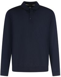 HUGO - Gerippter Strickwoll-Poloshirt - Lyst