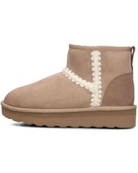 Aiyana - Taupe Suède Bontlaarzen Sw4W035Yw - Lyst
